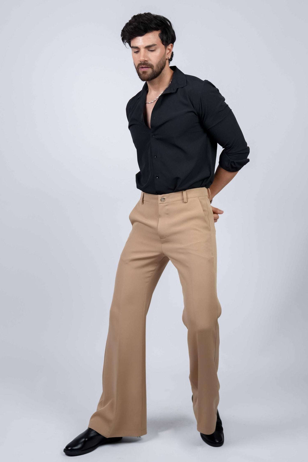 Fawn Solid Boot Cut Fit Pants