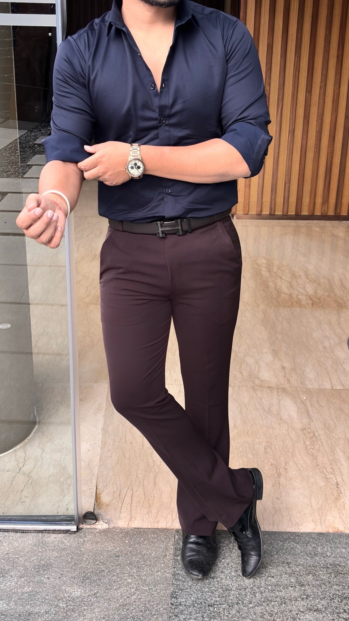Japanese Bootcut Trouser - Brown